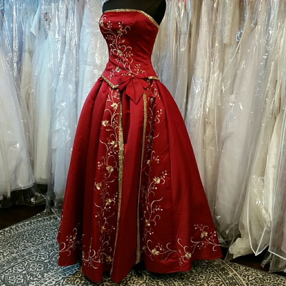 red royal gown